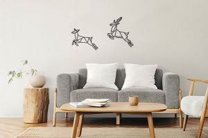 Dřevěná dekorace Jumping Deer Siluette
