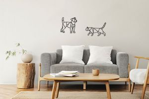 Dřevěná dekorace Walking Dog Siluette