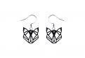 Dřevěné náušnice Black Foxy Earrings