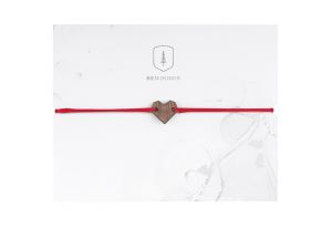 Red Heart Wooden Bracelet