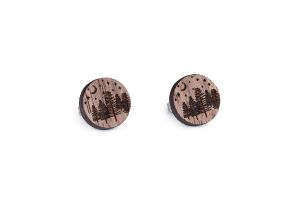 Dřevěné náušnice Wood Earrings
