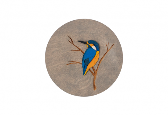 Dřevěná dekorace Kingfisher Wooden Image