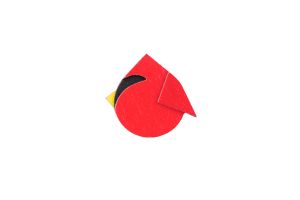Red Cutebird Brooch