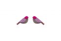 Dřevěné náušnice Purple Cutebird Earrings
