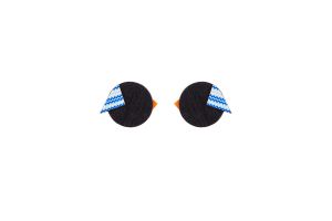  Dřevěné náušnice Black Cutebird Earrings