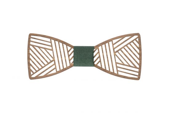 Dřevěný motýlek Line Bowtie