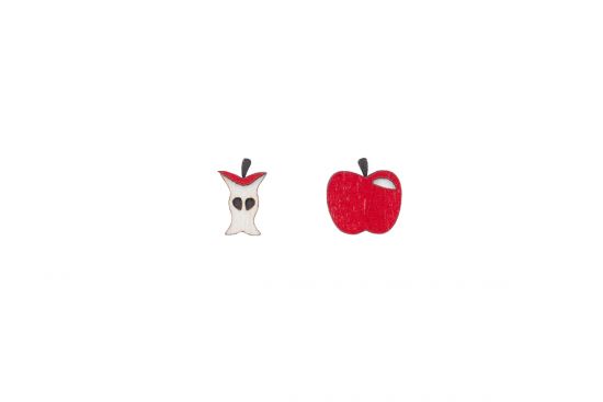 Dřevěné náušnice Apple Earrings