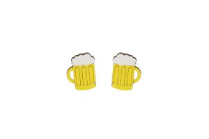 Dřevěné náušnice Beer Earrings