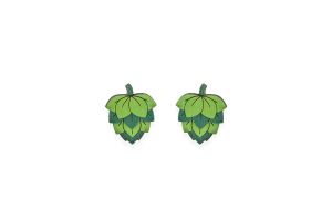 Dřevěné náušnice Hops Earrings