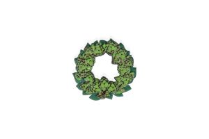Dřevěná brož Hop Wreath Brooch
