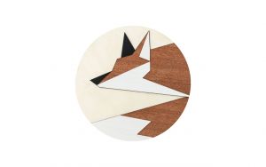 Dřevěná dekorace Fox Wooden Image