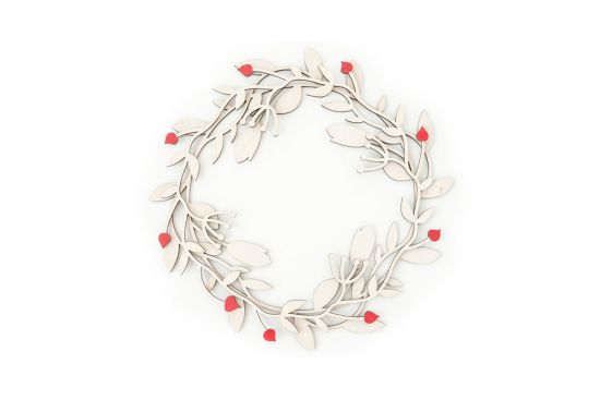 Dřevěná dekorace Light Meadow Wreath