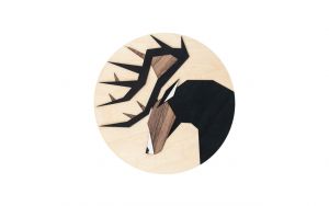 Dřevěná dekorace Deer Wooden Image