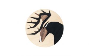 Dřevěná dekorace Deer Wooden Image 