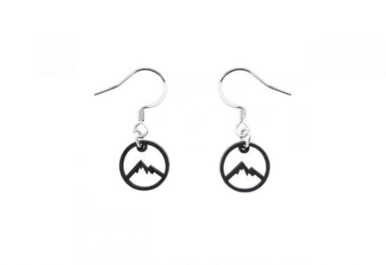 Dřevěné náušnice Mountains Earrings