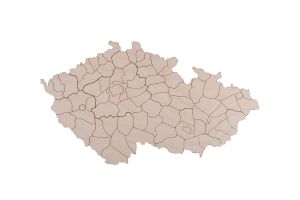 Dřevěná mapa Czechia map