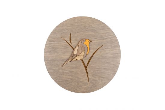 Dřevěná dekorace Robin Wooden Image 