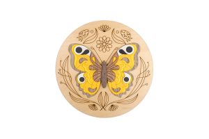 Dřevěná dekorace Butterfly Wooden Image
