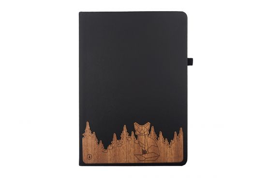 Zápisník s liškou Black Foxwood A5 