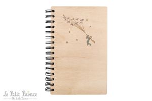 Dřevěný zápisník Letící Malý princ A5