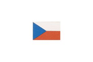 Dřevěná brož vlajka Česko