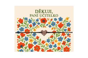 Provázkový náramek "Děkuji paní učitelko" - Srdce 