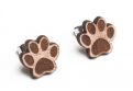 Dřevěné náušnice Paw Earrings