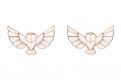 Dřevěné náušnice Snowy Owl Earrings