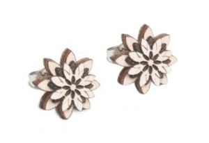 Dřevěné náušnice Bellis Earrings