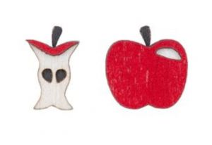 Dřevěné náušnice Apple Earrings