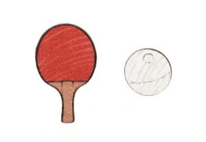 Dřevěné náušnice Ping pong
