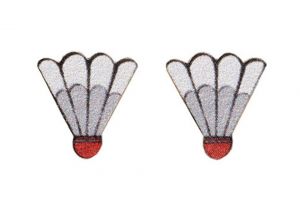 Dřevěné náušnice Badminton