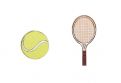 Dřevěné náušnice Tenis