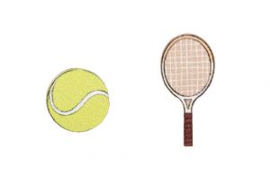 Dřevěné náušnice Tenis