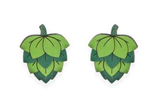 Dřevěné náušnice Hops Earrings