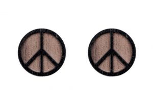 Dřevěné náušnice Peace Earrings