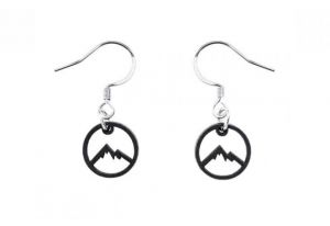 Dřevěné náušnice Mountains Earrings