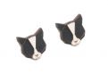 Dřevěné náušnice Black Cat Earrings