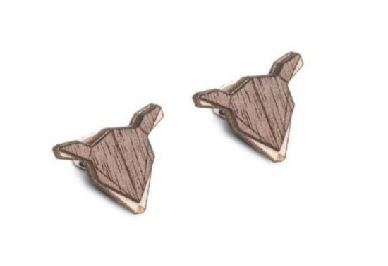 Dřevěné náušnice Doe Earrings