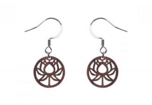 Dřevěné náušnice Lotos Earrings