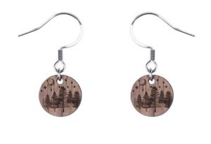 Dřevěné náušnice Wood Dangle Earrings