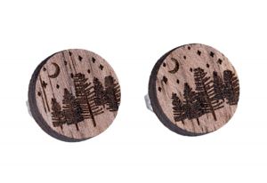Dřevěné náušnice Wood Earrings