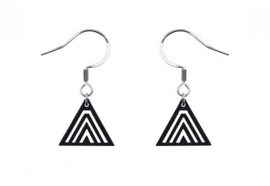 Dřevěné náušnice Trian Earrings