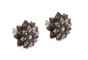Dřevěné náušnice African Flower Earrings