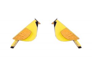Dřevěné náušnice Sunny Cutebird Earrings