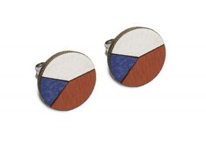 Dřevěné náušnice Česko Earrings
