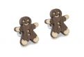 Dřevěné náušnice Gingerbread Earrings
