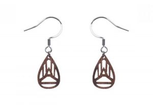 Dřevěné náušnice Drop Earrings