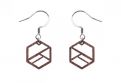 Dřevěné náušnice Hexaline Earrings