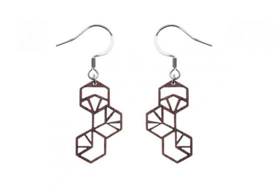 Dřevěné náušnice Trillo  Earrings